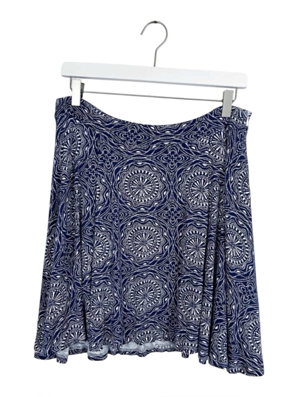 Krimson Klover Women’s Navy Medallion Print A-Line Skirt Size Medium